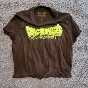 Dbz black crop top
